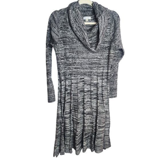Calvin Klein Dresses & Skirts - Calvin Klein Cowl Neck Sweater knit dress sz 1X pleated Careerwear professional